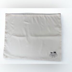 ✨ NEW Authentic Large COACH Cream Satin Drawstring Dust Bag 23”x19” ✨